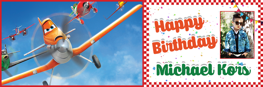 The Planes Birthday banner with all the Planes flying all around