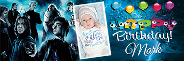 Severus Snape & HarryPotter Custom Birthday Banner
