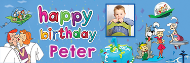 Jetson Family Custom Photo Birthday Banner for you
