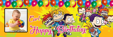 Nickelodeon Rugrats Characters Custom Birthday Banner