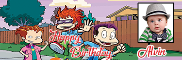 Tommy Pickles Inspired Custom Rugrats Photo Birthday Banner