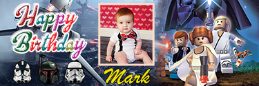 Lego Inspired Star Wars Theme Birthday Banner for your little boy