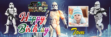 Clone Trooper inspired Star Wars Birthday Banner