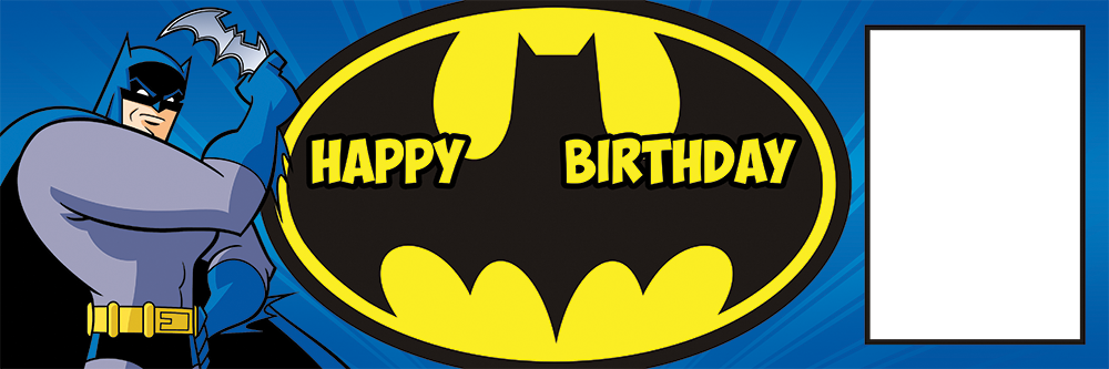 Personalised Birthday Banner Batman Theme - Free Custom Design Service