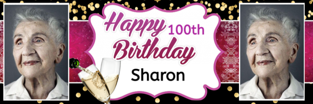 100th Birthday Banners With Photos Archives - Custom Birthday Banners